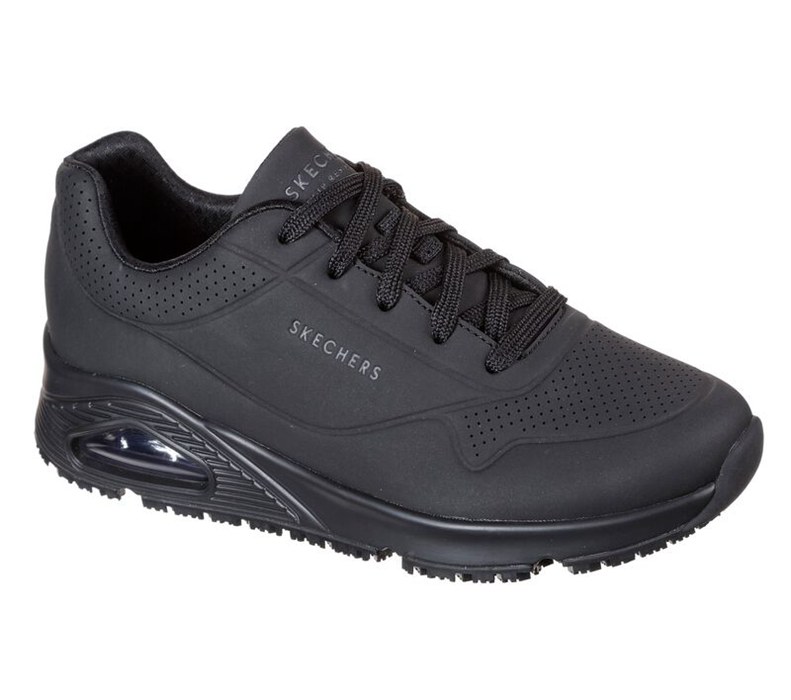 Skechers Dam Svarta Snörskor - Work Relaxed Fit: Uno Sr - Sverige (FIWEH-5931)